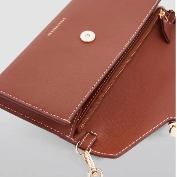 Strathberry Multrees Chain Wallet - Chestnut with Vanilla Stitch - LIKE NEW - Picture 8 of 9
